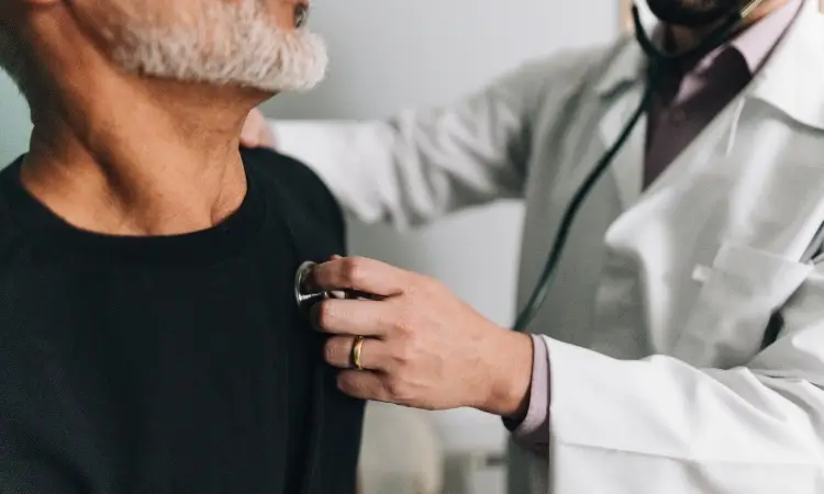 A cardiologist checks a patient’s heart in Sugar Land, TX